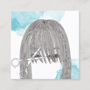 Carte De Visite Carré Couleur d'aquarelle pour scintillement de la liste