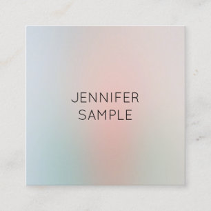 Carte De Visite Carré Couleurs Pastel Modernes Personnalisées Design min