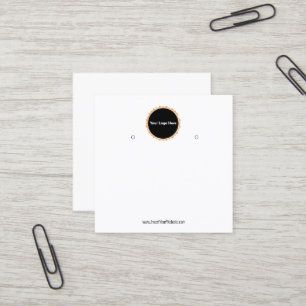 Carte De Visite Carré Creat Your Custom Logo Earring Display Card 