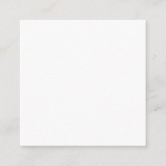 Carte De Visite Carré Create Your Own white simple