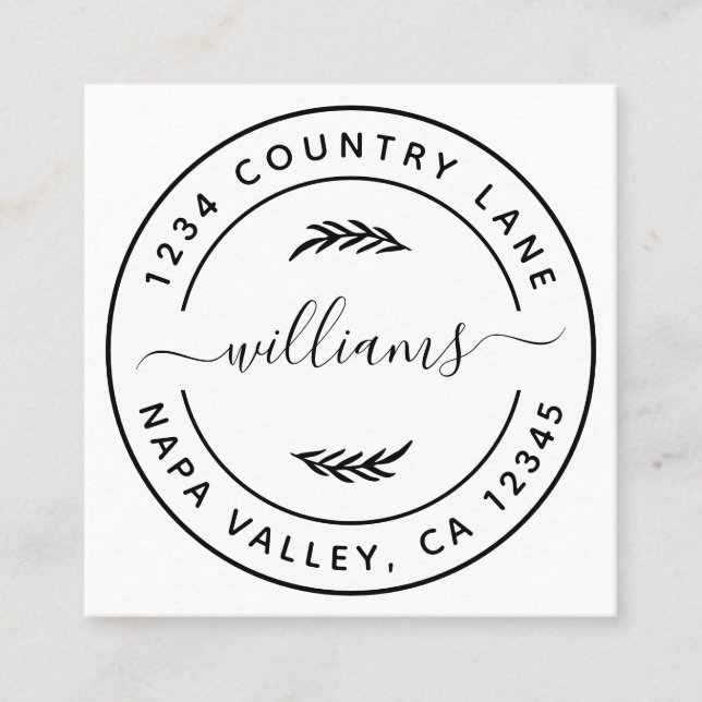 Carte De Visite Carré Créez vos propres Feuilles botaniques   (Devant)