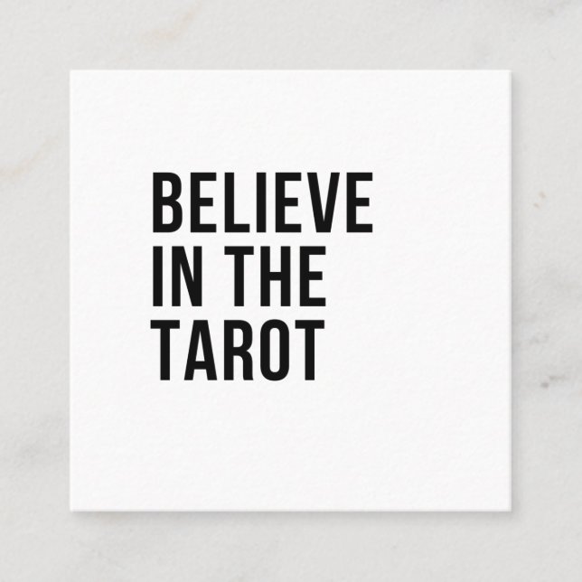 Carte De Visite Carré Croire au Tarot (Devant)