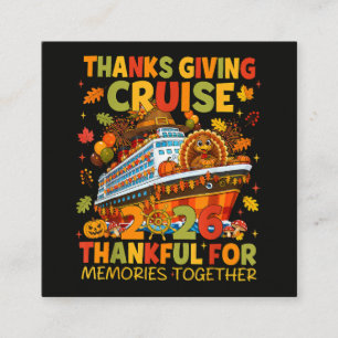 Carte De Visite Carré Croisière de Thanksgiving en famille 2026 Voyage d