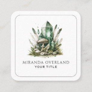 Carte De Visite Carré Crystal Energy Healer Spirituel