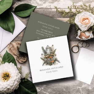 Carte De Visite Carré Crystal Energy Healer Spirituel