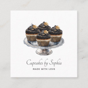 Carte De Visite Carré Cupcake Baker boulangerie Chef Restauration