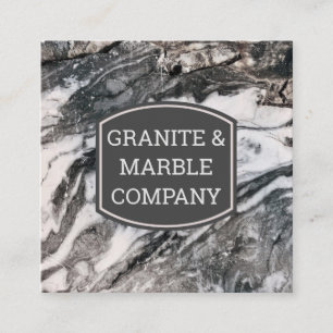 Carte De Visite Carré dalle marbrée   Granite