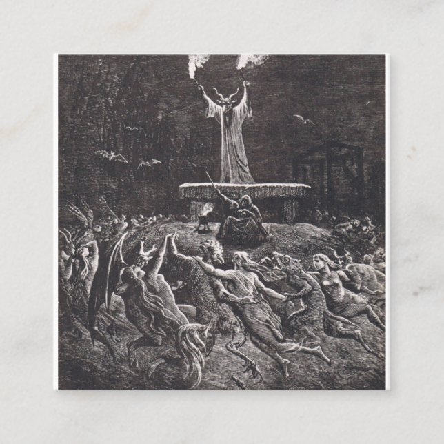 Carte De Visite Carré Dancing At The Sabbath (Devant)