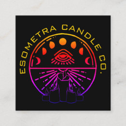 Carte De Visite Carré Dark Neon Esoteric Artisan Candle Company