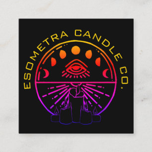 Carte De Visite Carré Dark Neon Esoteric Artisan Candle Company