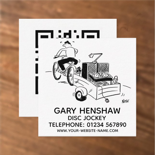 Carte de visite Carré de jockey sur disque (Créateur téléchargé)