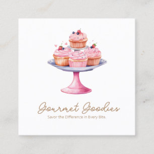 Carte de visite Carré de la boulangerie Cupcake Wa