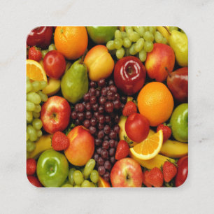 carte de visite carré de marchands de légumes de