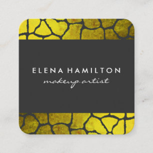 Carte De Visite Carré Découpe Motif chic