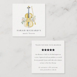 Carte De Visite Carré Demande d'avis de professeur de musique violoniste