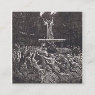 Carte De Visite Carré Des Sorcières Dansant Au Sabbat