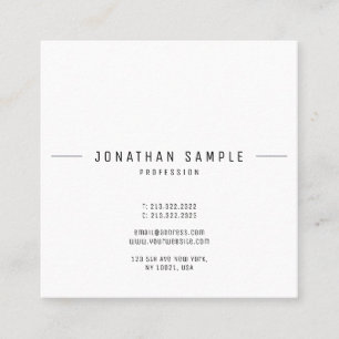 Carte De Visite Carré Design minimaliste créatif Modèle moderne tendance