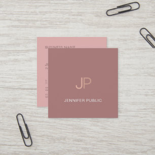 Carte De Visite Carré Design moderne élégant Monogramme Luxe luxueux