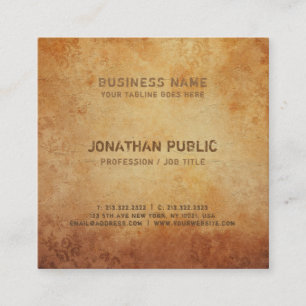 Carte De Visite Carré Design professionnel Design Créatif Antique Look L
