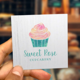 Carte De Visite Carré Dessert fait maison de pâtisserie de boulangerie