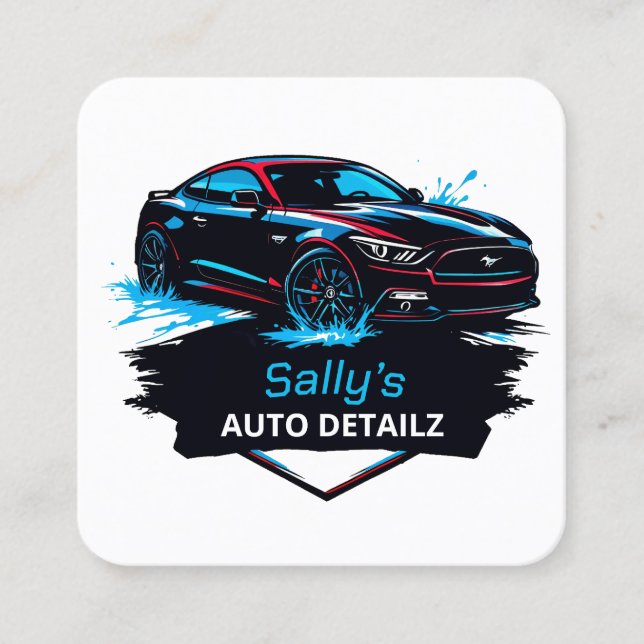 Carte De Visite Carré Détailleur de voiture (Devant)