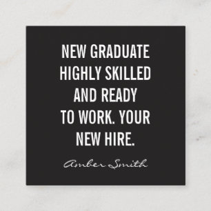 Carte De Visite Carré Devis en gras