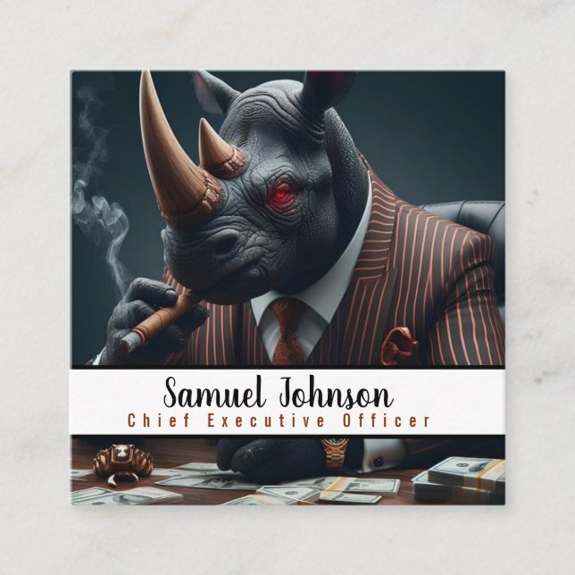 Carte De Visite Carré Directeur Général Drôle (Devant)