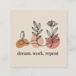 Carte De Visite Carré Dream. Work. Repeat