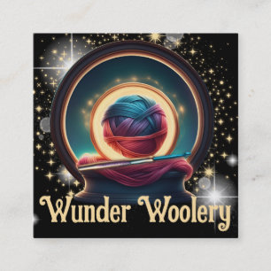 Carte De Visite Carré Dreamy magique imaginaire fil crochet crochet d'ar