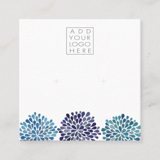 Carte De Visite Carré Earrings Backing Cards Add Your Own Logo (Devant)