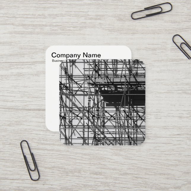 Carte De Visite Carré Échafaudage (Devant/Arrière en situation)