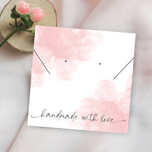 Carte De Visite Carré Écran de collier de logo rose esthétique