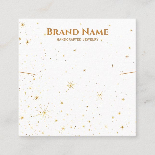 Carte De Visite Carré Écran de collier minimal Gold Galaxy (Devant)