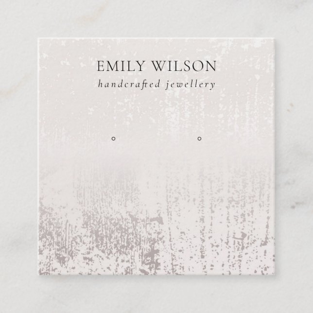 Carte De Visite Carré Écran d'oreille Abstrait Silver Rose Gold Stud  (Devant)