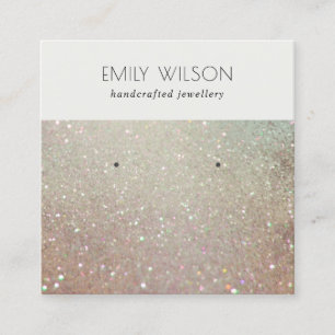 Carte De Visite Carré Écran d'oreille brillant Parties scintillant vert