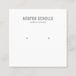 Carte De Visite Carré Écran d'oreille pour bijoux moderne