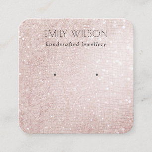 Carte De Visite Carré Écran rose  Gold Sparkle Parties scintillant brill
