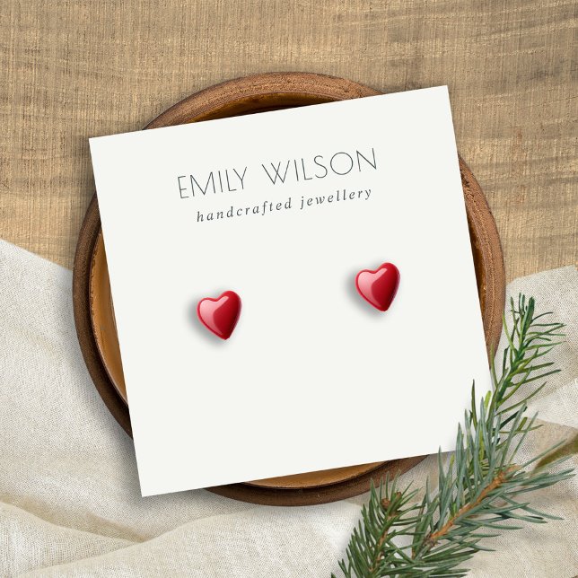 Carte De Visite Carré Écran Simple D'Oreille Noir Et Blanc (Créateur téléchargé)