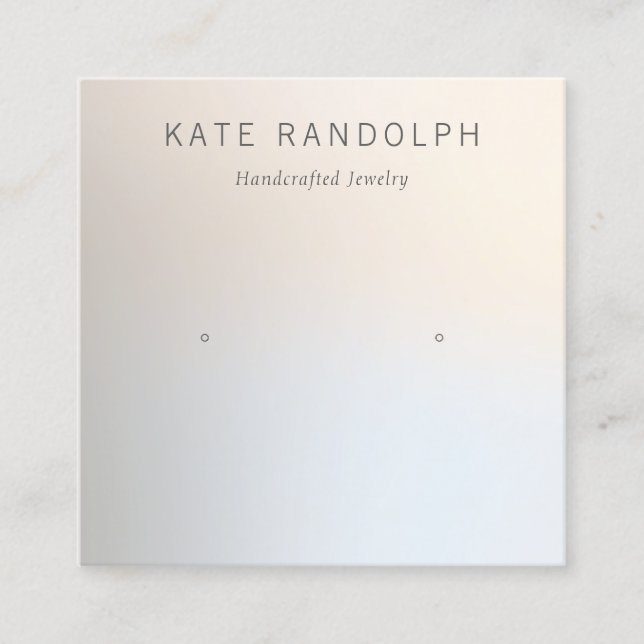 Carte De Visite Carré Écran simple et moderne pour la bijouterie (Devant)