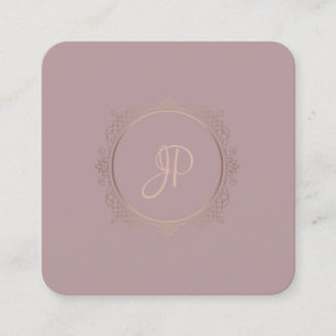 Carte De Visite Carré Écriture manuscrite Elite Design Script Modèle mod