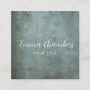 Carte De Visite Carré Edgy Grunge Ethereal Smoky Blue Grey Texture