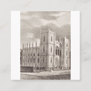Carte De Visite Carré Église chrétienne médiévale