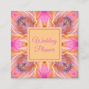 Carte De Visite Carré Élégant Abstrait Floral