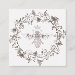 Carte De Visite Carré Élégant apiculteur de l'apiculture Ferme d'abeil