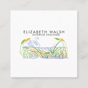 Carte De Visite Carré Élégant Beau Moderne Minimaliste