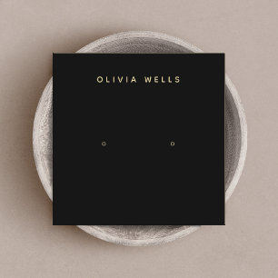 Carte De Visite Carré Élégant Carré simple moderne Élégant Écran noir