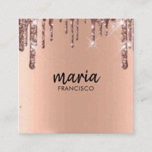 Carte De Visite Carré Élégant chic carré moderne minimaliste blanc 