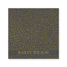 Elégant code QR points dorés motif moderne