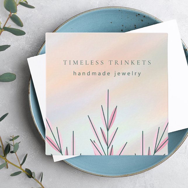 Carte De Visite Carré Elégant designer de bijoux moderne Boho (Créateur téléchargé)