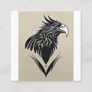 Carte De Visite Carré Elegant Eagle Logo Business Card | Modern Professi